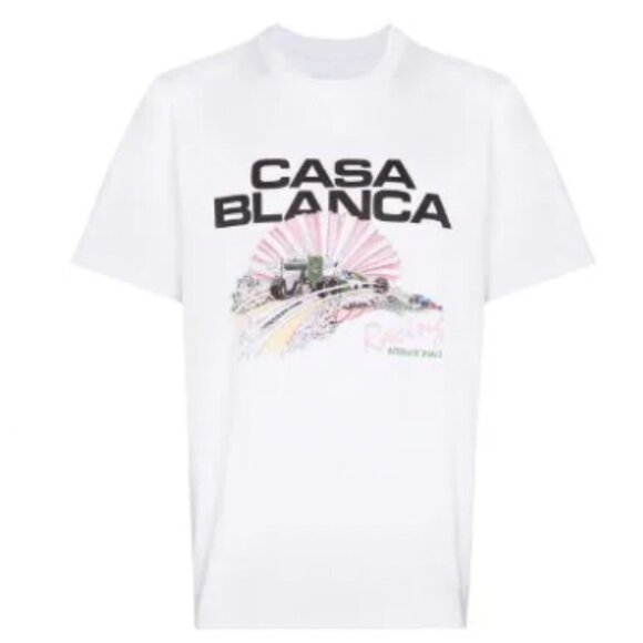 Casablanca Racing Shell cotton T-shirt - Picture 6 of 7